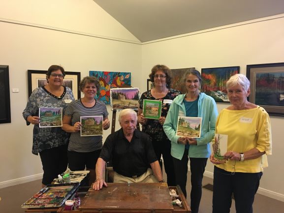 Photo of second group of painting workshop